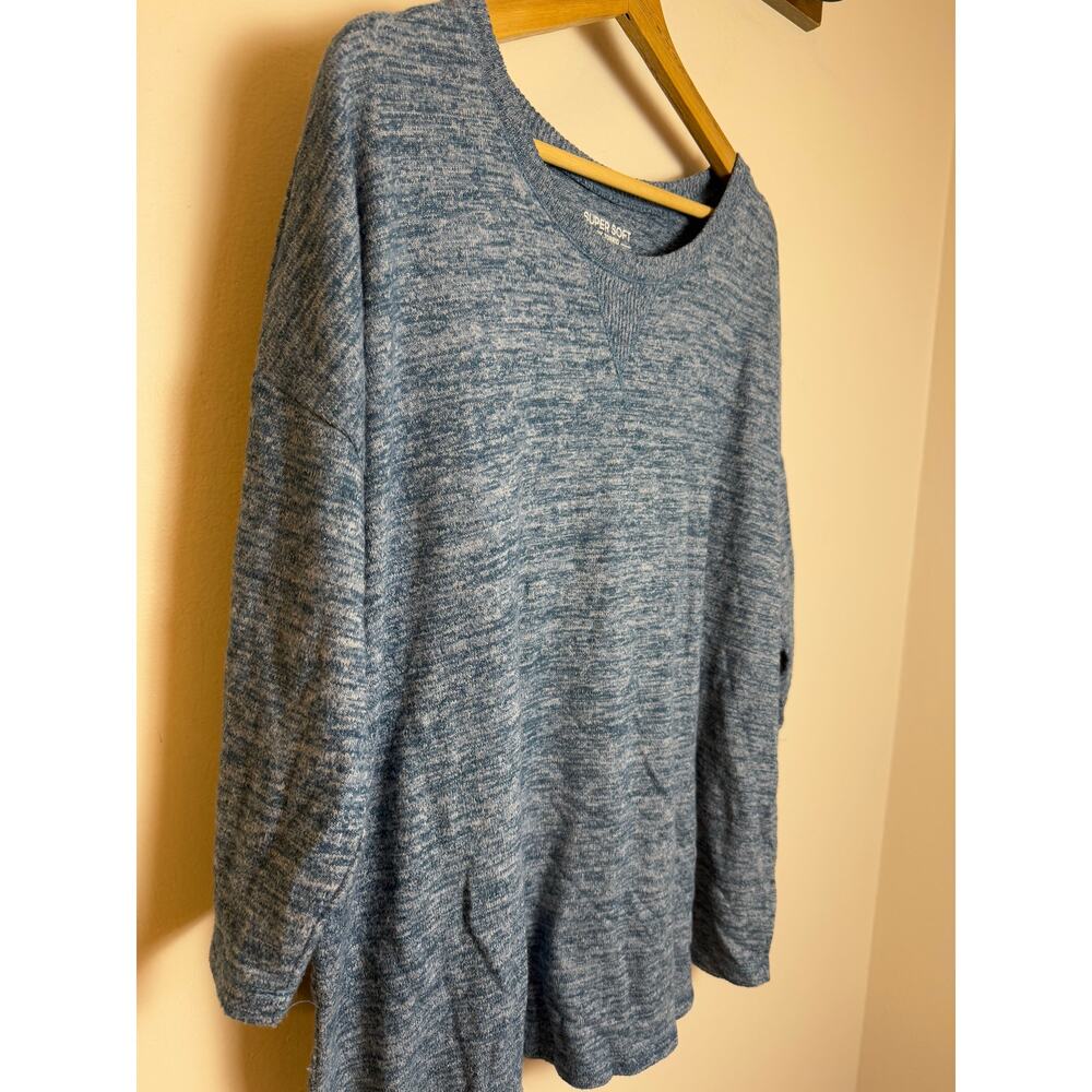 Torrid Super Soft Blue 3/4th Sleeve Cozy Blue Top Women’s Sz 1XL - Picture 2 of 4